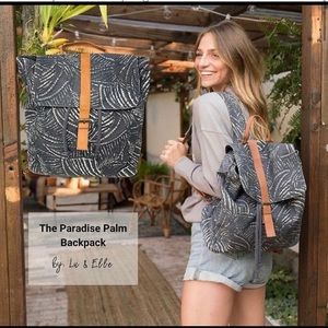Lu & Elle Paradise Palm backpack and matching wallet